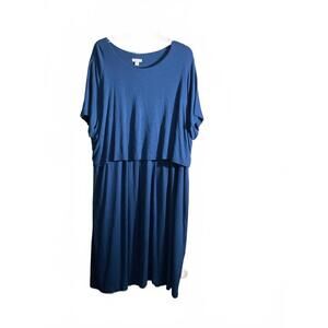 J. Jill  Women's Blue Midi Dress with Back buttons  Special Occasion Wedding 3X
